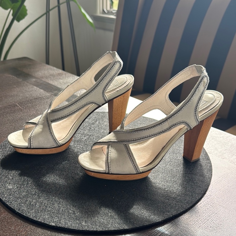 Frye heels!  Gorgeous!  Size 9.  Grey.